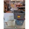 Image 1 : **Plastic Storage Containers, Some Damage, PICKUP ONLY
