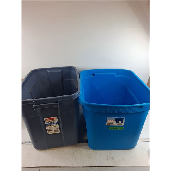 (2) Storage Bins (Largest Is 23x18x16") - Cannot Ship