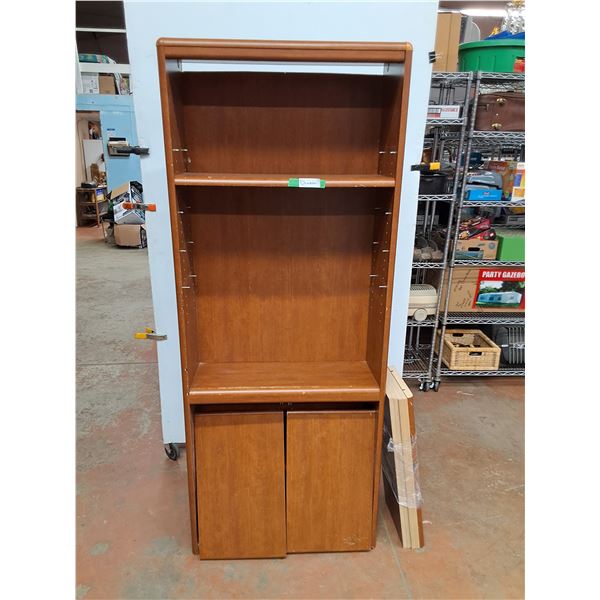 *MDF Shelf with Extra Shelving 29" x 11.5" x 72"- Requires Repair- Can't Ship