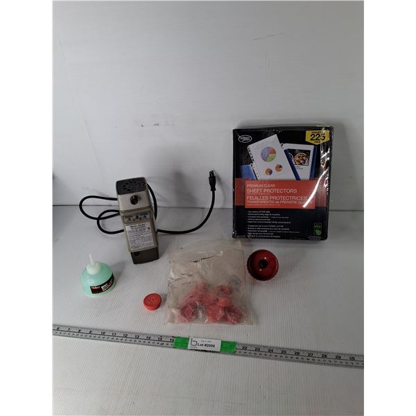 Black & Decker Drill Bit Sharpener- Powers On, Sheet Protectors, Oiler Bottle, Misc.