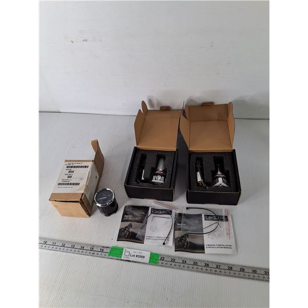 Motorcycle Headlights & Transmission Temperature Gauge