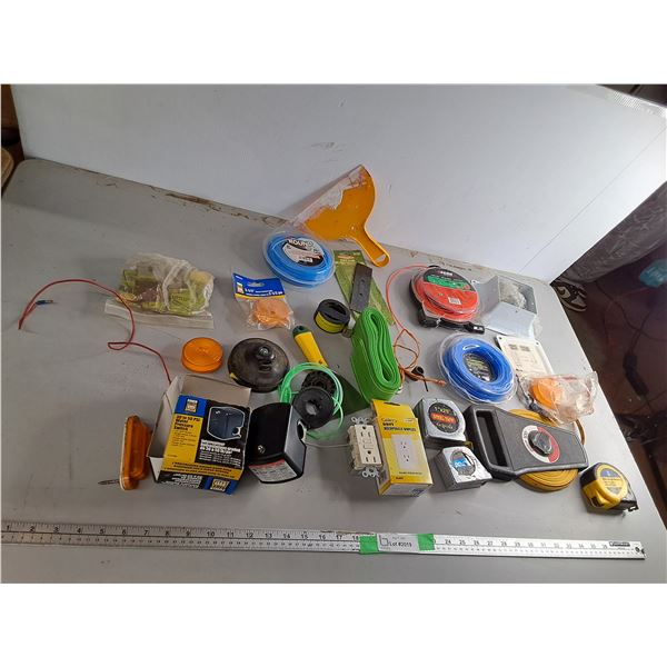 Tape Measures, Trimmer Line, Water Pressure Switch, Misc.