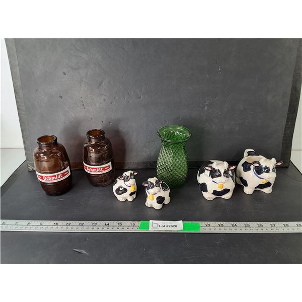 Cow Creamer, Sugar Bowl, Salt & Pepper Shakers, Misc.