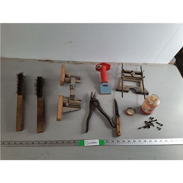 Wire Brushes, Brick Bolster, Router Edge Guide, Misc.