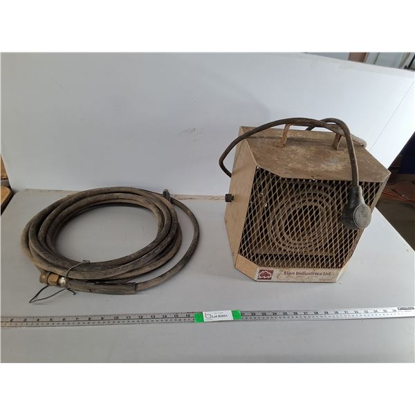 Lion Industries Industrial Heater- Untested & Pressure Washer Hose- Can't Ship