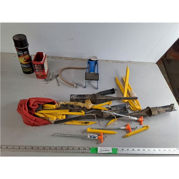 Spray Adhesive, Air Pressure Gauge, Pegs, Misc. Can't Ship