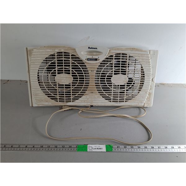 Holmes Twin Window Fan- Powers On, Can't Ship
