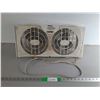 Image 1 : Holmes Twin Window Fan- Powers On, Can't Ship