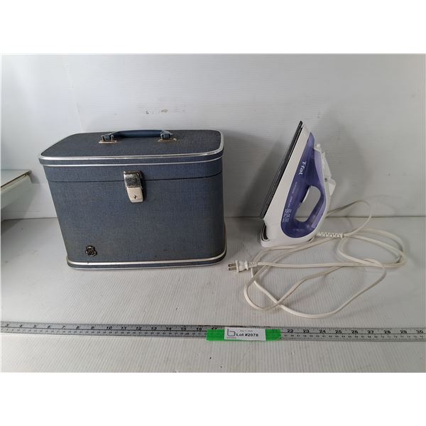 T-fal Iron- Powers On & Travelguard Hard Sided Case 14" x 8.75" x 10"