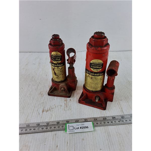 (2) Hydraulic Jacks, 2 and 4 ton Untested, Pickup Only