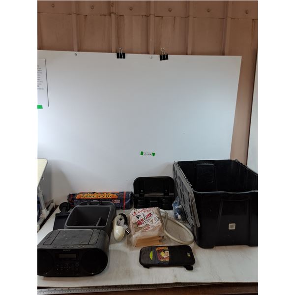 Flexible Shower Head, Untested Sony Radio, Window Snack Trays, Fire Log, Misc, Pickup Only