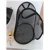 Image 15 : (2) Safety Glasses Sealed, Metal Trash Bin, Co-Op Bag, Net Bag, Laundry Basket