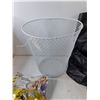 Image 8 : (2) Safety Glasses Sealed, Metal Trash Bin, Co-Op Bag, Net Bag, Laundry Basket