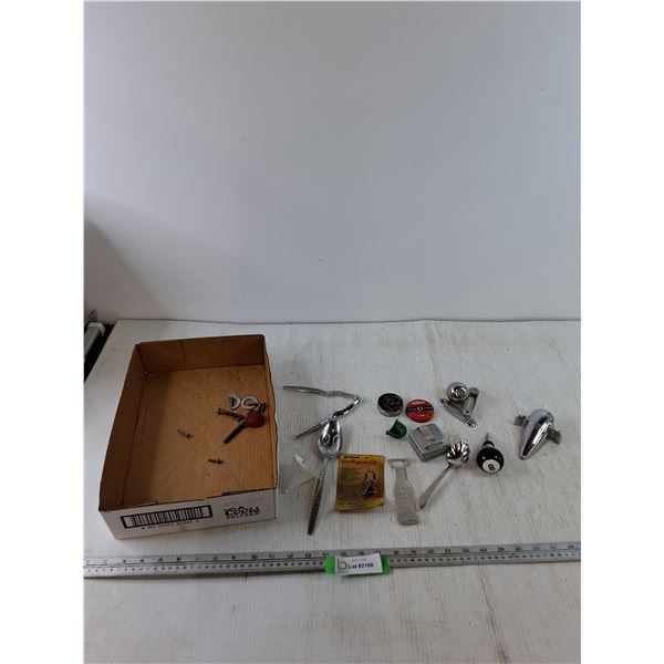 Nutcracker, Spoon, Pell Gun Oil, 8 Ball Bottle Stopper, Air Rifle Pellets, Misc