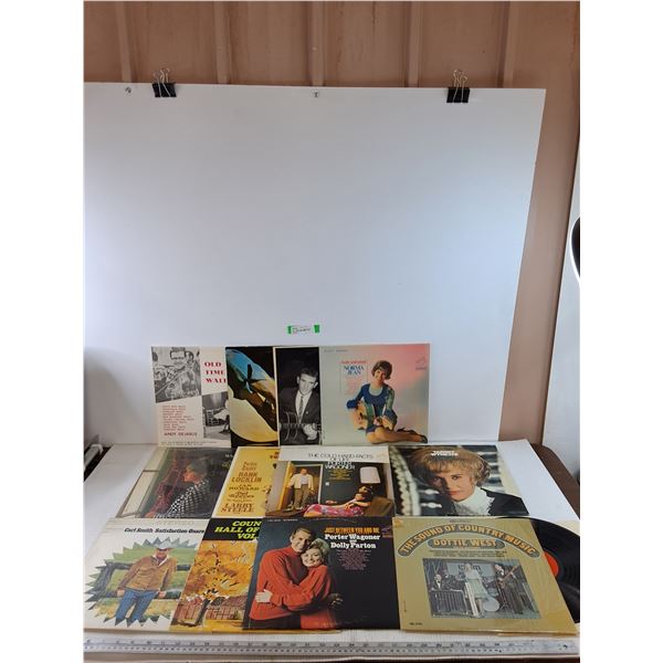 14) Vinyl Records, Dolly Parton, Johnny Cash, Norman Jean, Carl Smith, Skeeter Davis, Andy Dejarlus
