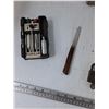 Image 2 : (2) General Electric Radios, (2) Locks with Keys, Rasp, 1" Micrometer, Screwdrivers