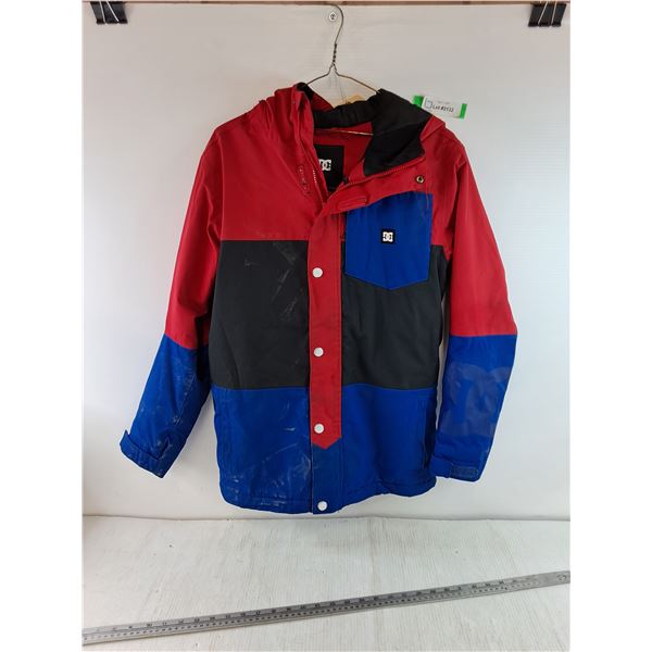 DC Red and Blue Jacket With Hood, Water Resistant Sized 14-L-G-G