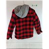 Image 2 : Big Valley Red and Black Plaid Jacket with Hood Size 14