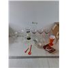 Image 1 : (6) Glass Martini Cups, (1) Roughriders Plastic Cup, (2) Teacups, , Sealed Ground Sage