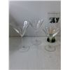 Image 2 : (6) Glass Martini Cups, (1) Roughriders Plastic Cup, (2) Teacups, , Sealed Ground Sage