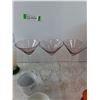 Image 4 : (6) Glass Martini Cups, (1) Roughriders Plastic Cup, (2) Teacups, , Sealed Ground Sage