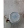 Image 8 : (6) Glass Martini Cups, (1) Roughriders Plastic Cup, (2) Teacups, , Sealed Ground Sage