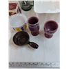 Image 2 : Anniversary Picture Frame, Drying Rack and Tub, Plastic Roughriders Mug, (2) Clay Goblets
