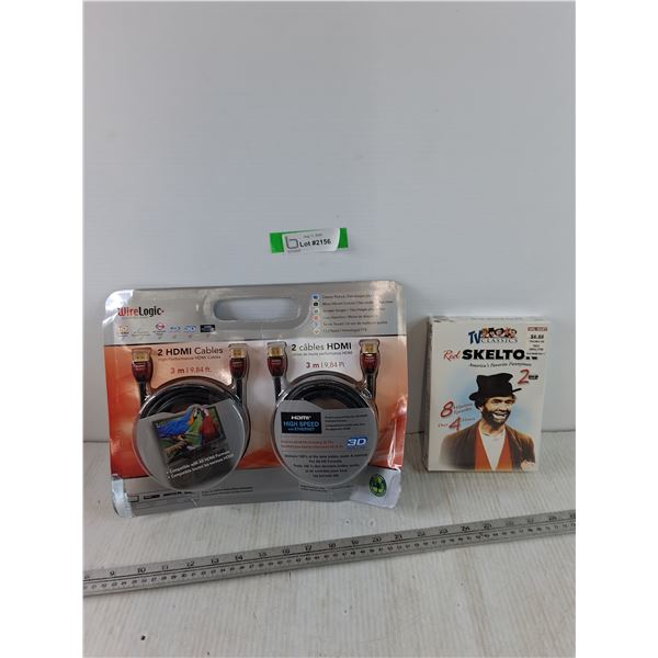 Sealed Red Skelton DVD and (2) HDMI Cables Sealed