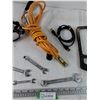 Image 3 : Small Hacksaw, Goggles, Wrenches, Untested Power Cord, Doorbell Button, Misc