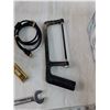 Image 4 : Small Hacksaw, Goggles, Wrenches, Untested Power Cord, Doorbell Button, Misc