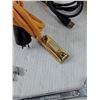 Image 6 : Small Hacksaw, Goggles, Wrenches, Untested Power Cord, Doorbell Button, Misc