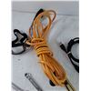 Image 7 : Small Hacksaw, Goggles, Wrenches, Untested Power Cord, Doorbell Button, Misc