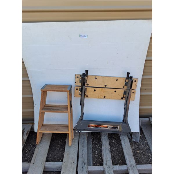 ** 2-Step Stool and Workmate Standard Dual Height Table, Pickup Only