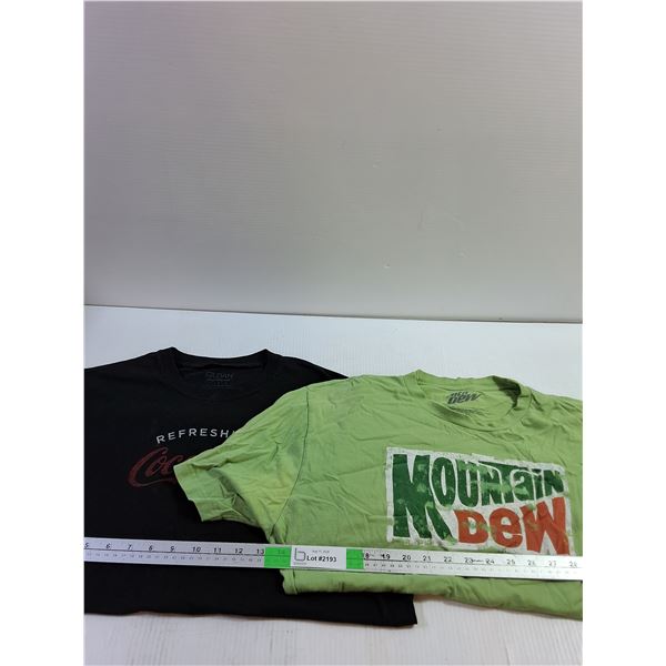 Coca Cola and Mountain Dew Tshirts