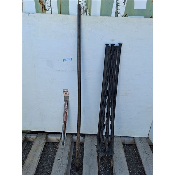 **Plastic Electric Fance Posts 48", Heavy Duty Pry Bar 59", Gas Charged Lift Support, Pickup Only