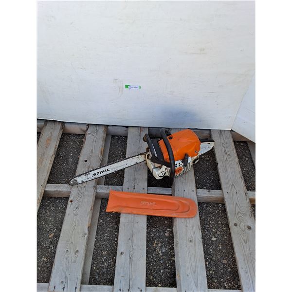 ***STIHL Gas Powered Chain Saw Powers On, Pickup Only