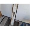 Image 2 : **Chain Saw Bar With Chain 28", Hitch Pins, Metal Ash Bucket 17"x11", Stool 24"x11", Misc, PU Only
