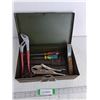 Image 1 : Tool Box12.5'"x7.5"x3.5" w/- Vise-Grip Locking Pliers, (2) Screwdrivers, Pipe Wrenches