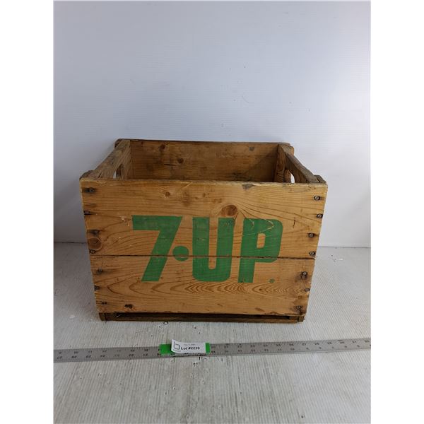 7 Up Wooden Crate 17"x12"x12.5", Pickup Only