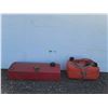 Image 1 : **(2) Plastic Fuel Containers- 25L & Unknown, Can't Ship