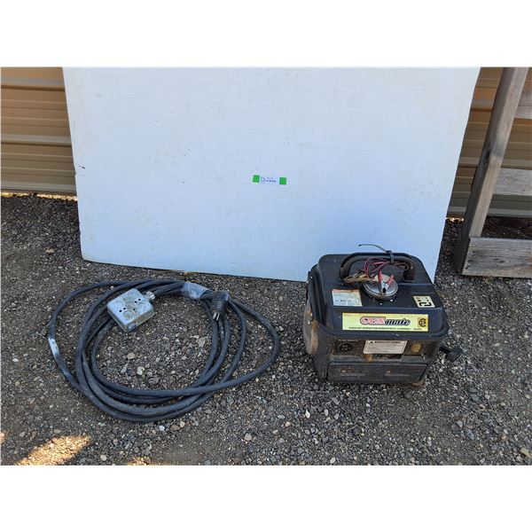 ***Genmate Gasoline Generator- As Is & Industrial Extension Cord- Can't Ship