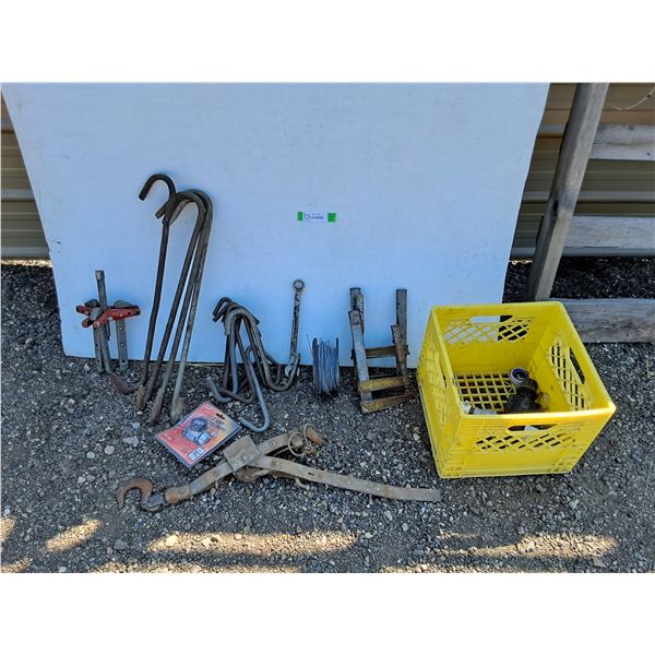 **Come Along Hand Winch, Metal Hooks, Clamps, Misc. Can't Ship