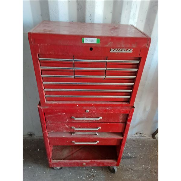 *** Waterloo 2 Piece Tool Cart - 53x28x18" - No Key, Most Top Drawers Locked - PU Only