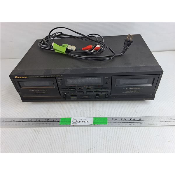 Pioneer Stereo Double Cassette Deck - Powers On, As Is
