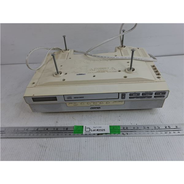Sony Mega Bass FM/AM CD Kitchen Clock & Radio - Powers On, As Is