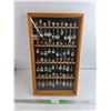 Image 1 : Wooden Shadow Box & Assorted Souvenir Spoons