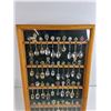 Image 2 : Wooden Shadow Box & Assorted Souvenir Spoons