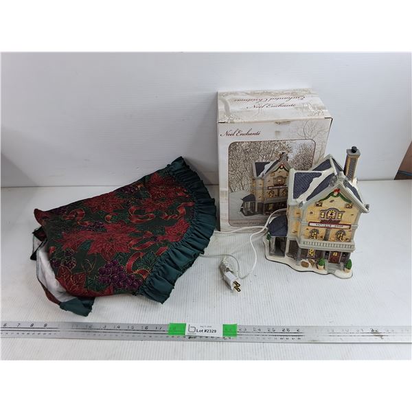 Tree Skirt, Light Up Antique Shop Decor - Powers On, As Is