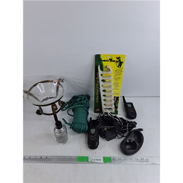 Glass Planter, Rope, Cutting Board Mineral Oil, Uniden Walkie Talkies, Hose Rack