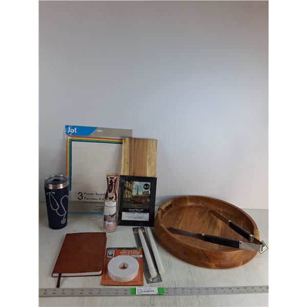 Picture Frame 5"x7", Mounting Tape, Journal, Spray Bottle, LED Taper Candle, Thermos Cup, Tongs, Mis